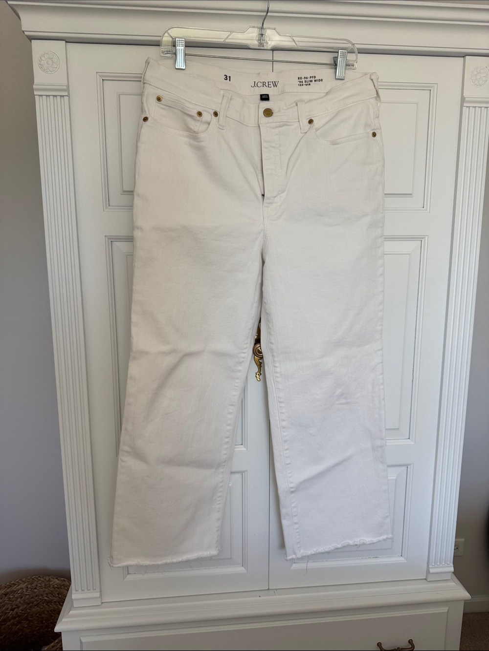 J.Crew White Straight-Leg Jeans women’s
